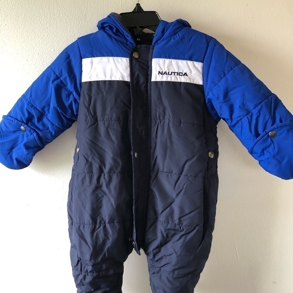 Náutica Blue Baby Snowsuit Jumpsuit 3-6 M - Picture 3 of 11